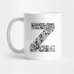 Floral Letter Z Mug